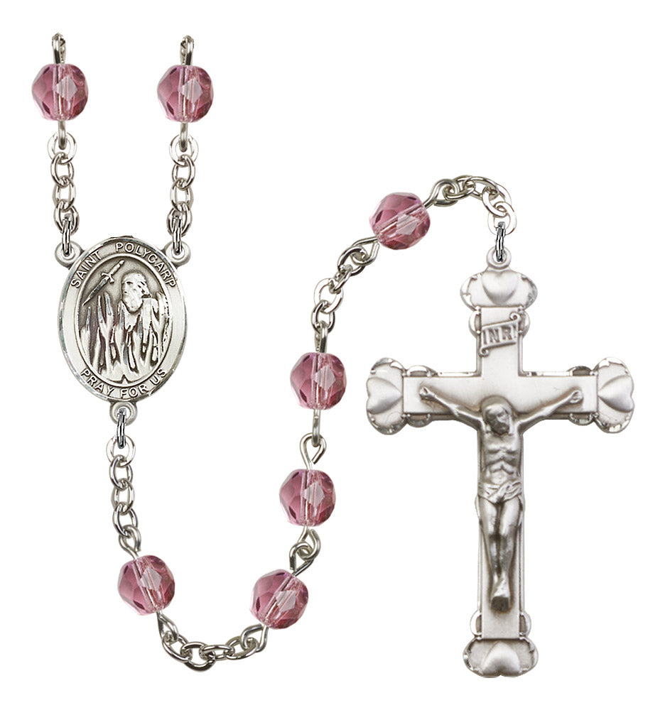 St. Polycarp of Smyrna Rosary - 6MM Fire Polished Beads (8363SS)