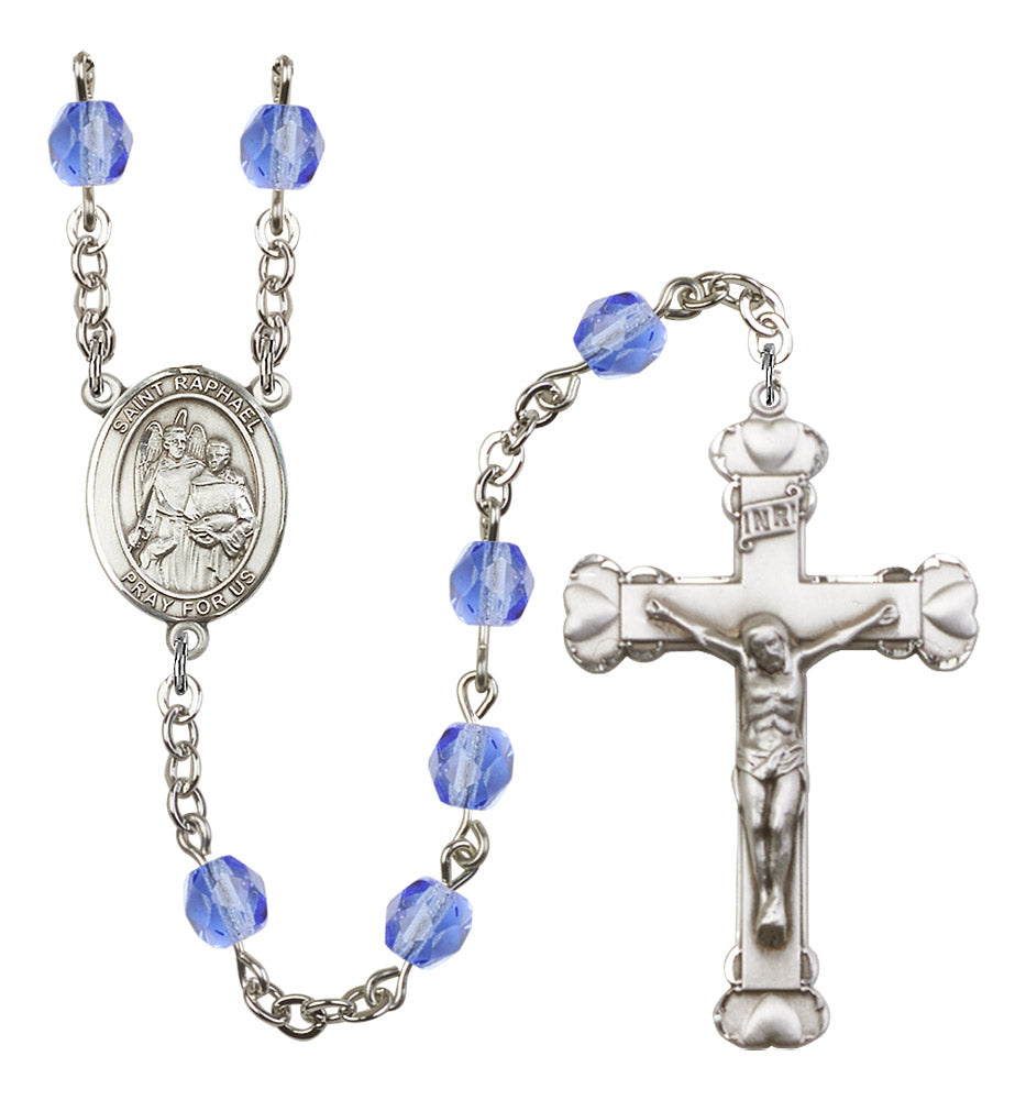 St. Raphael The Archangel Rosary - 6MM Fire Polished Beads (8092SS)