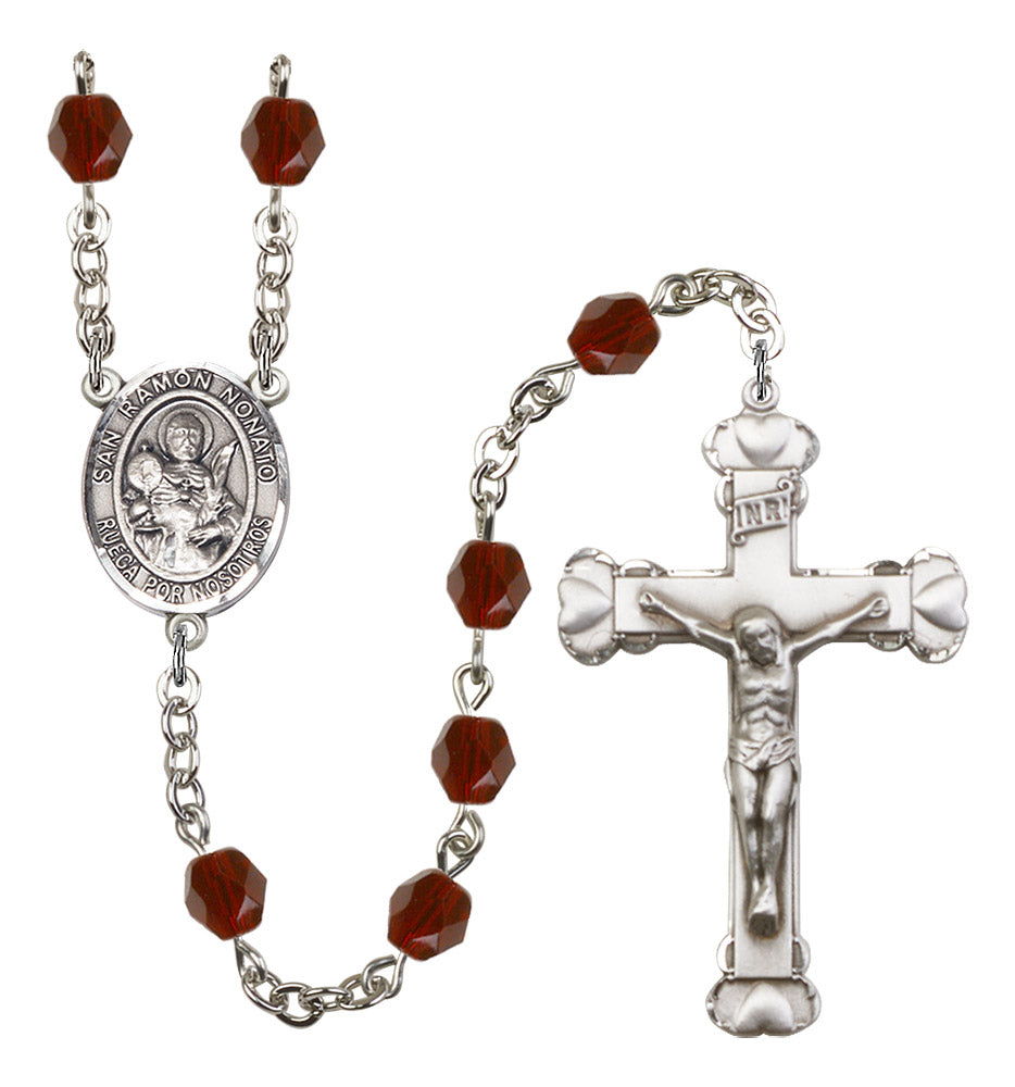 San Raymon Nonato Rosary - 6MM Fire Polished Beads (8091SPSS)