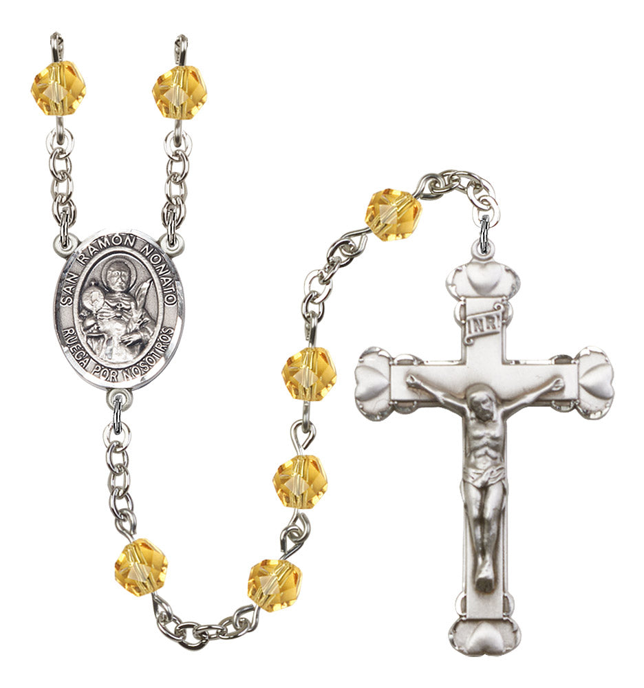 San Raymon Nonato Rosary - 6MM Fire Polished Beads (8091SPSS)