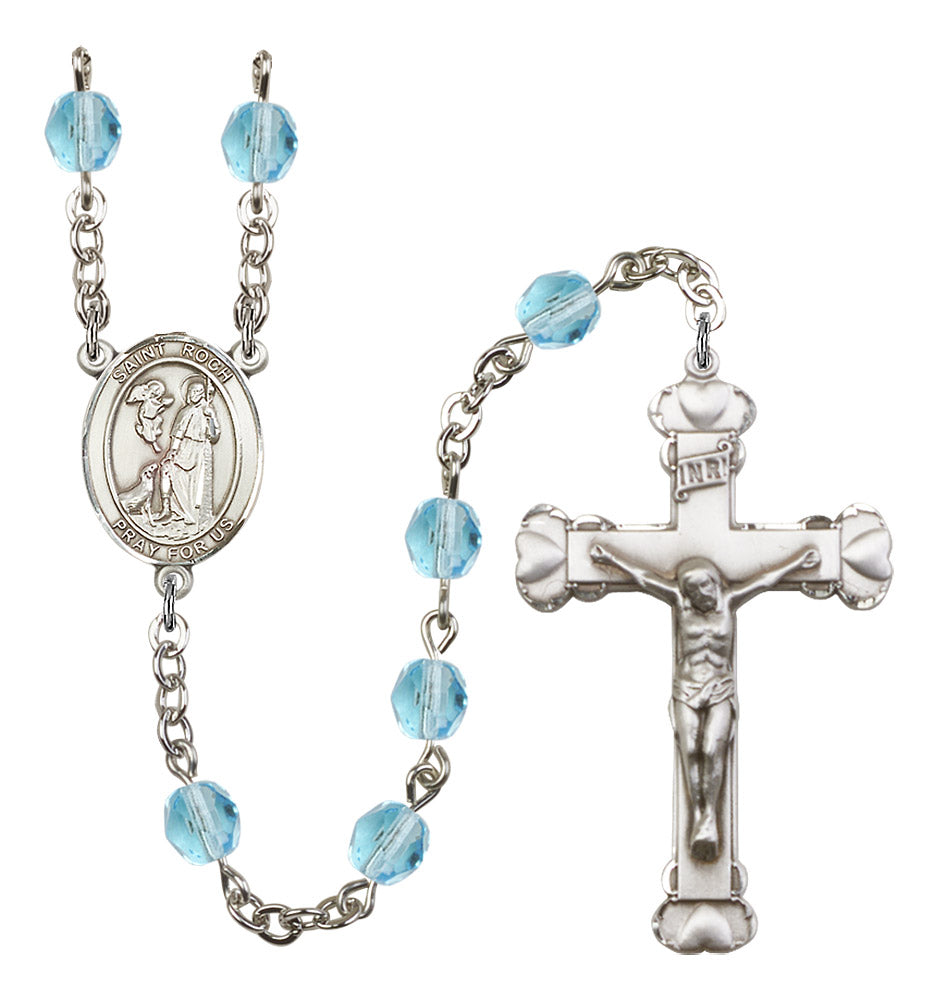 St. Roch Rosary - 6MM Fire Polished Beads (8310SS)