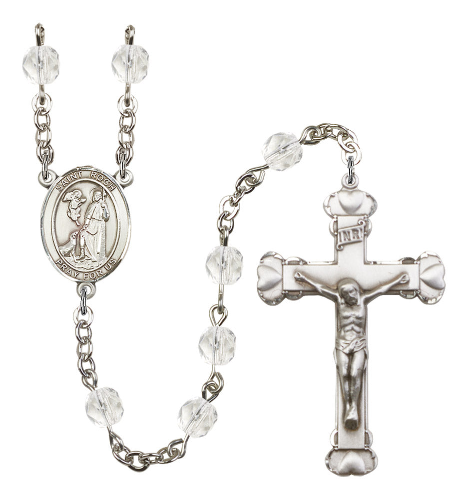 St. Roch Rosary - 6MM Fire Polished Beads (8310SS)