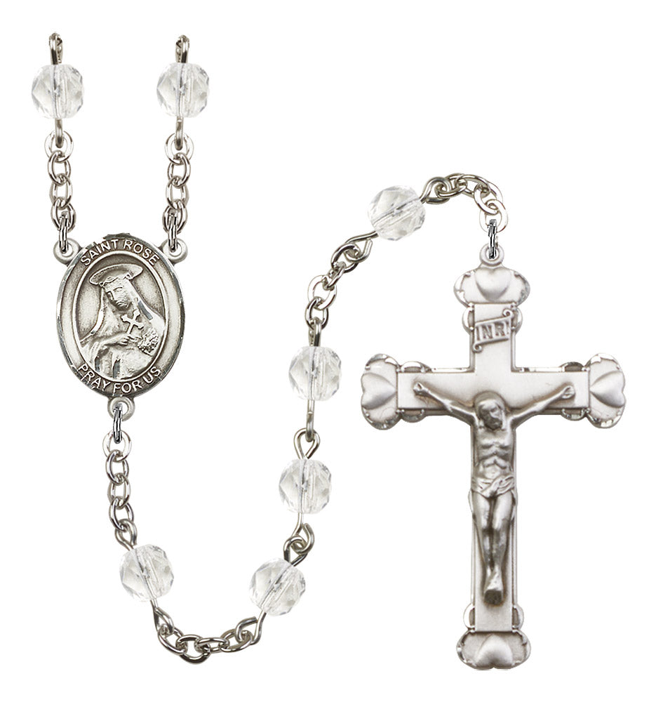 St. Rose of Lima Rosary - 6MM Fire Polished Beads (8095SS)