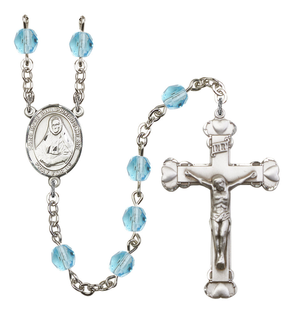 St. Rose Philippine Duchesne Rosary - 6MM Fire Polished Beads (8371SS)