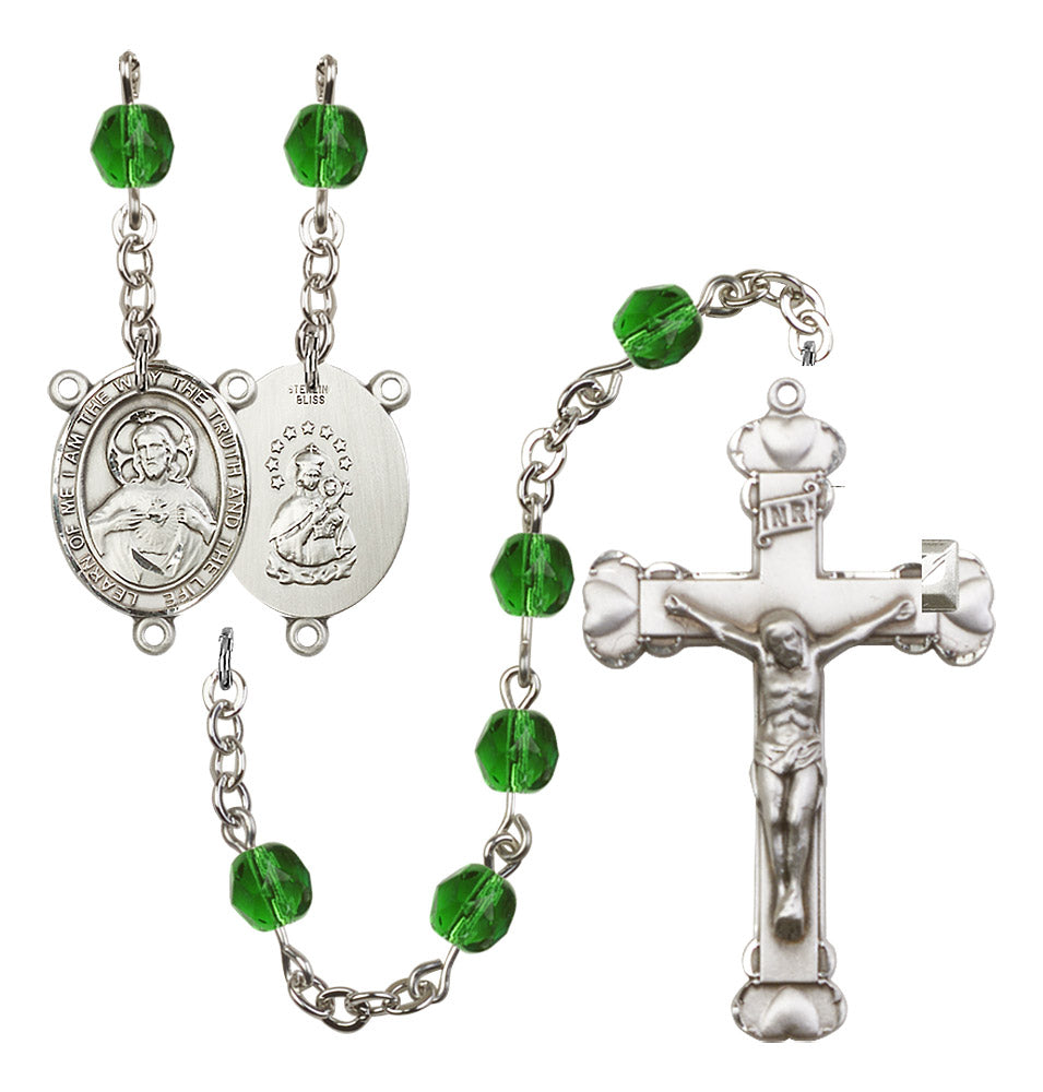 Scapular Rosary - 6MM Fire Polished Beads (8098SS)