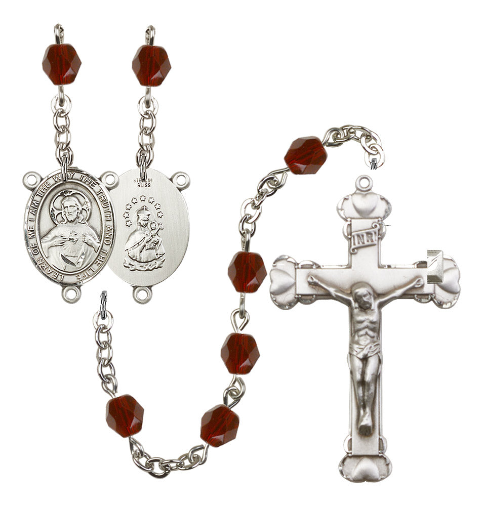 Scapular Rosary - 6MM Fire Polished Beads (8098SS)