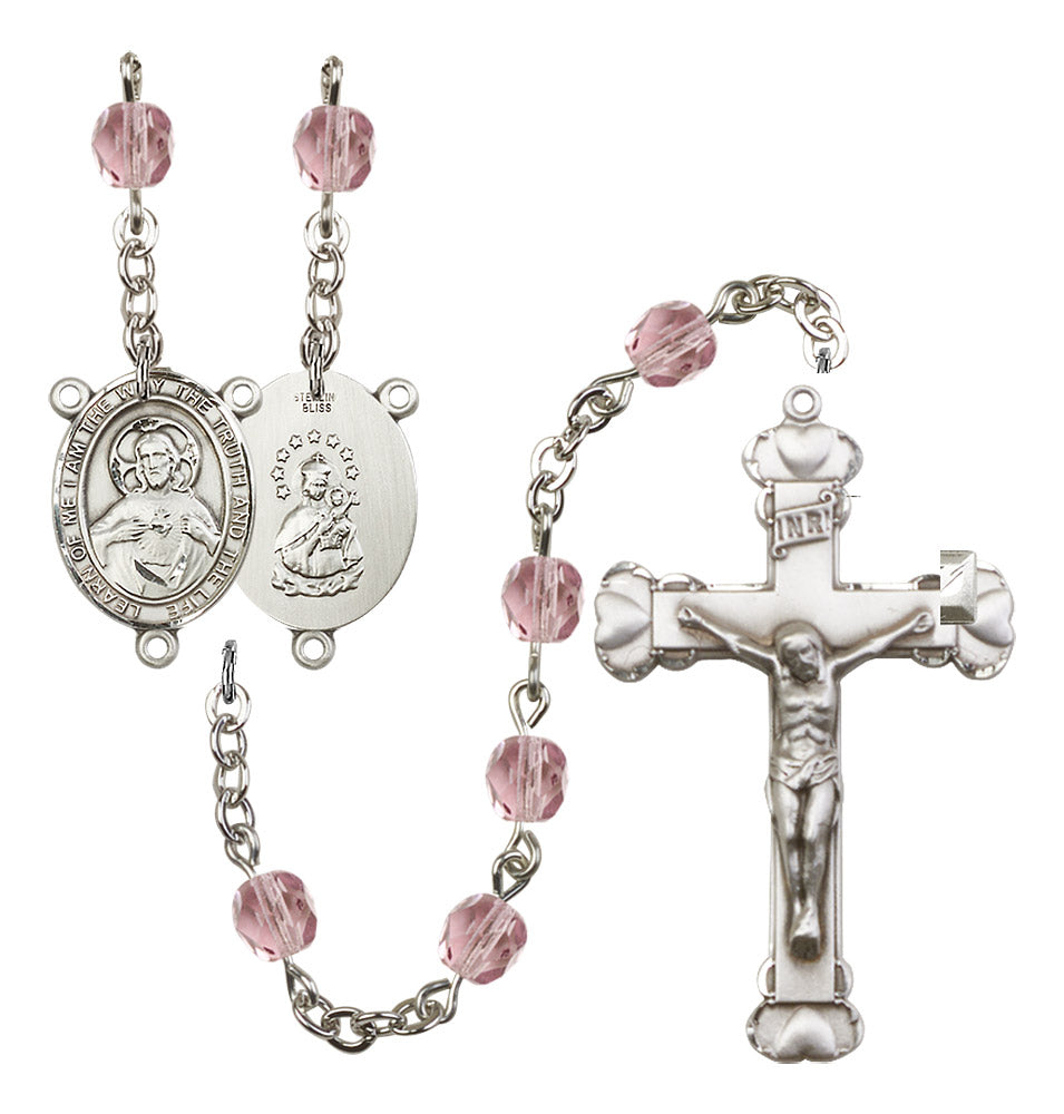 Scapular Rosary - 6MM Fire Polished Beads (8098SS)