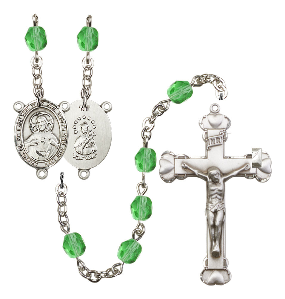 Scapular Rosary - 6MM Fire Polished Beads (8098SS)
