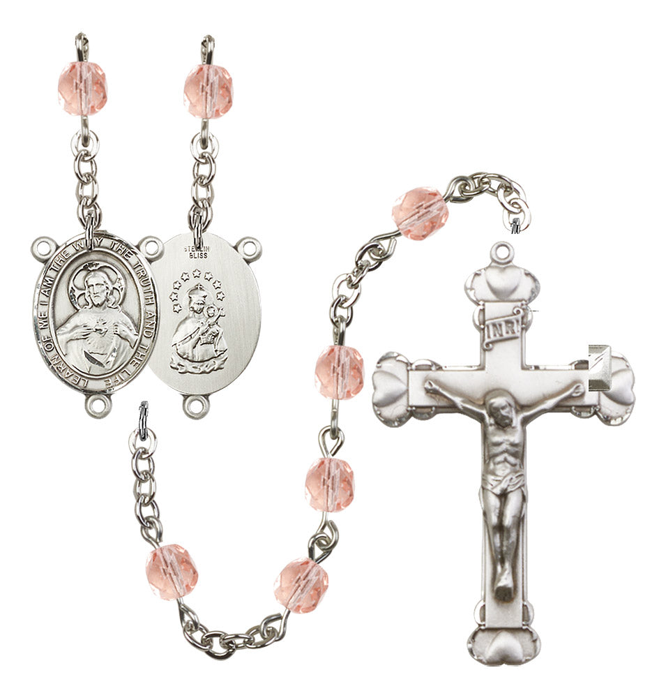 Scapular Rosary - 6MM Fire Polished Beads (8098SS)