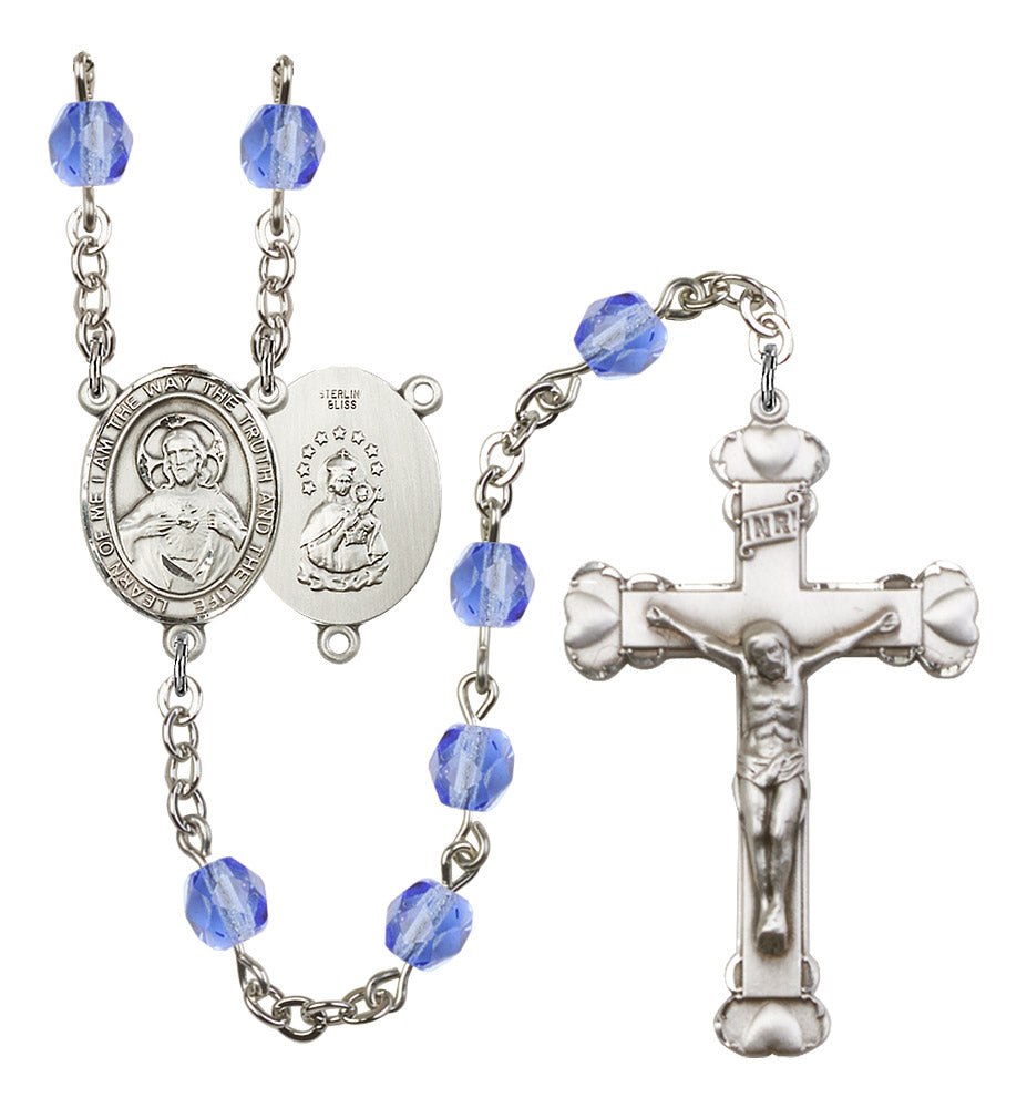 Scapular Rosary - 6MM Fire Polished Beads (8098SS)