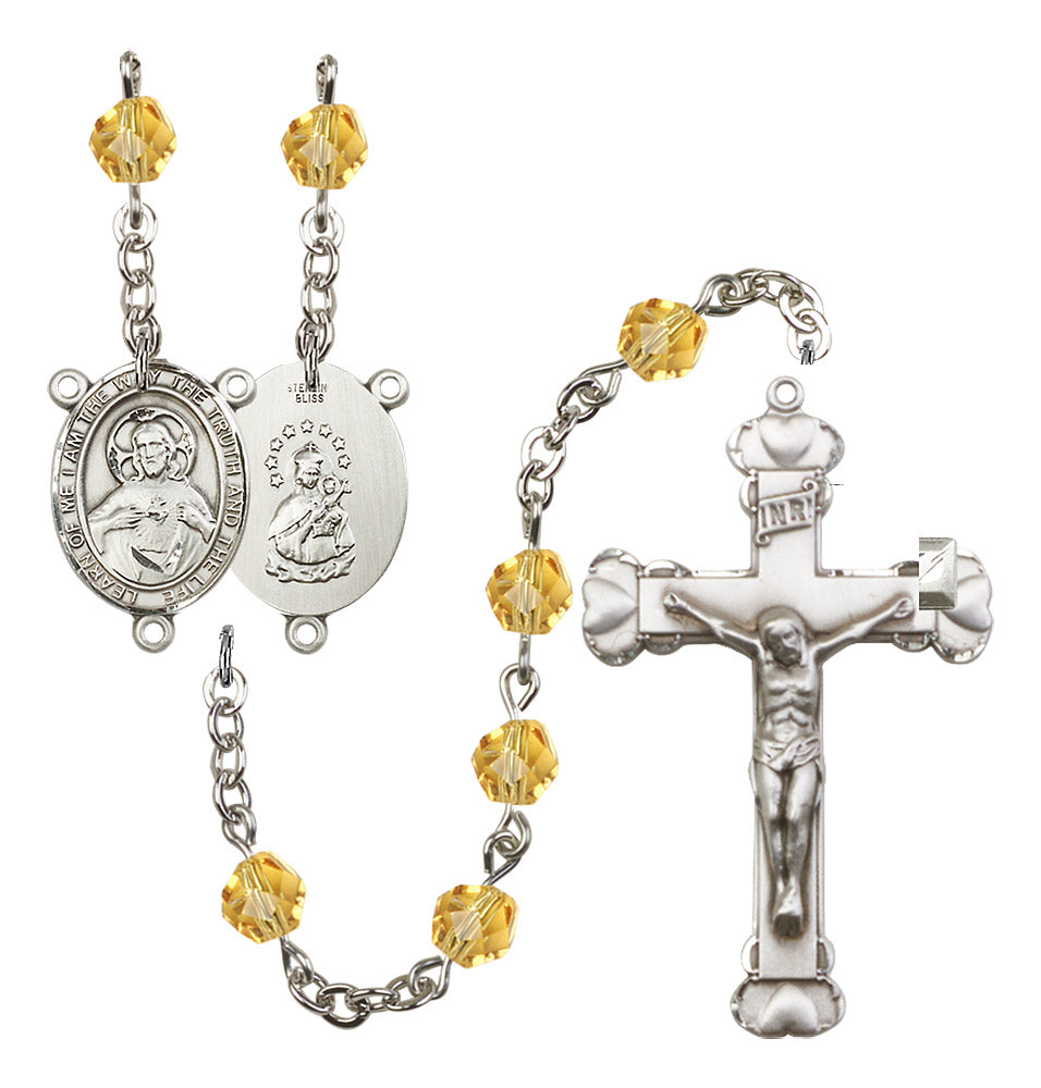 Scapular Rosary - 6MM Fire Polished Beads (8098SS)