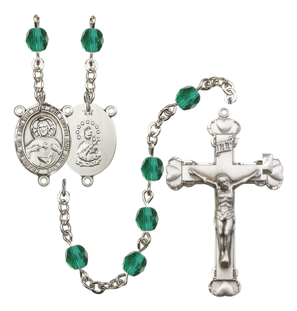 Scapular Rosary - 6MM Fire Polished Beads (8098SS)