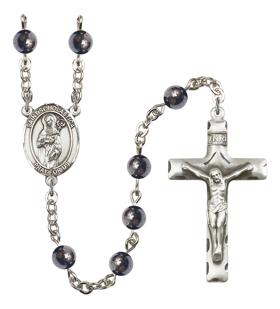 St. Scholastica Rosary - 6 Bead Options (8099SS)