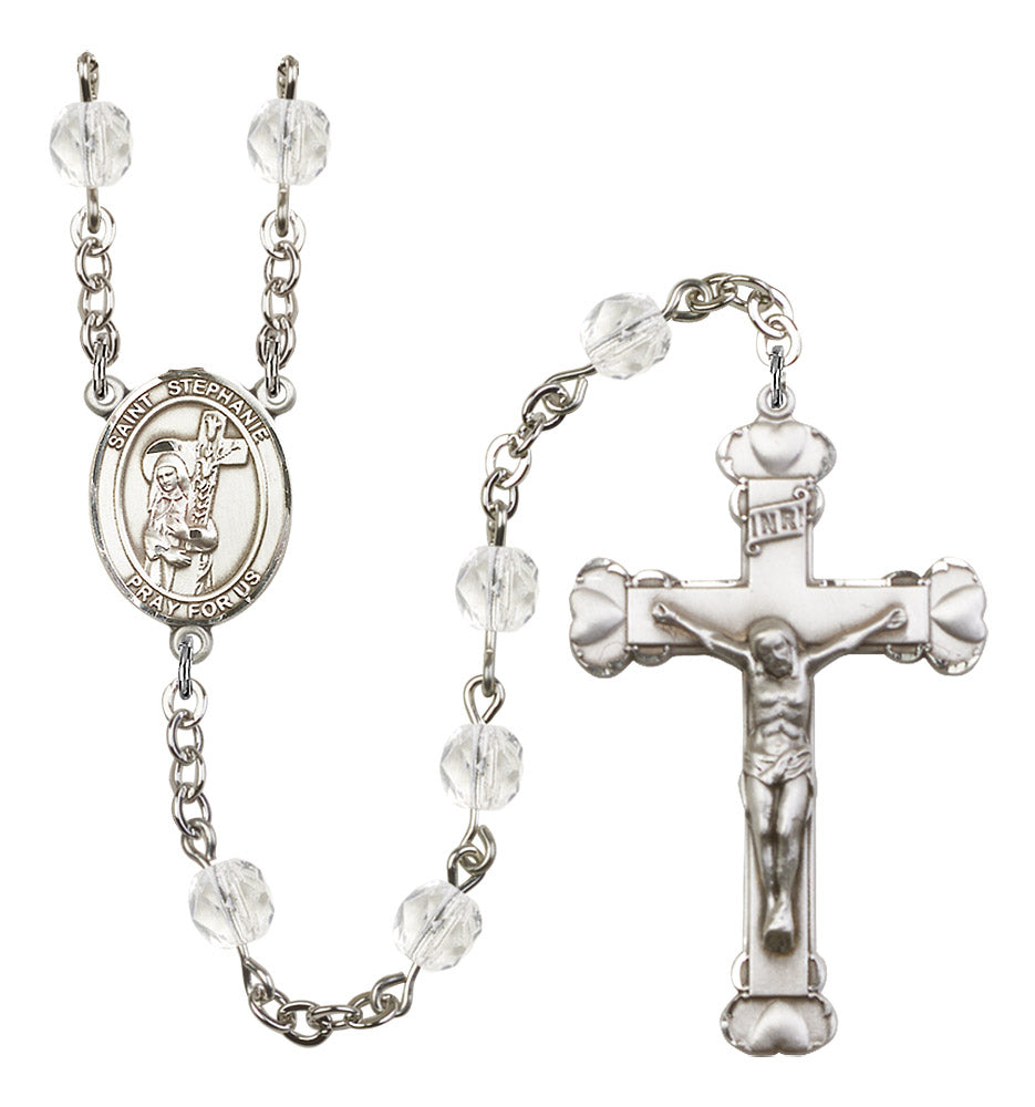 St. Stephanie Rosary - 6MM Fire Polished Beads (8228SS)