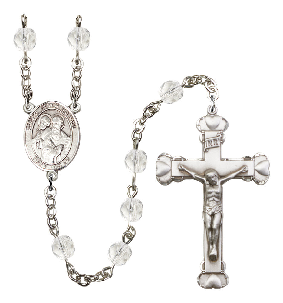 Sts. Peter & Paul Rosary - 6MM Fire Polished Beads (8410SS)