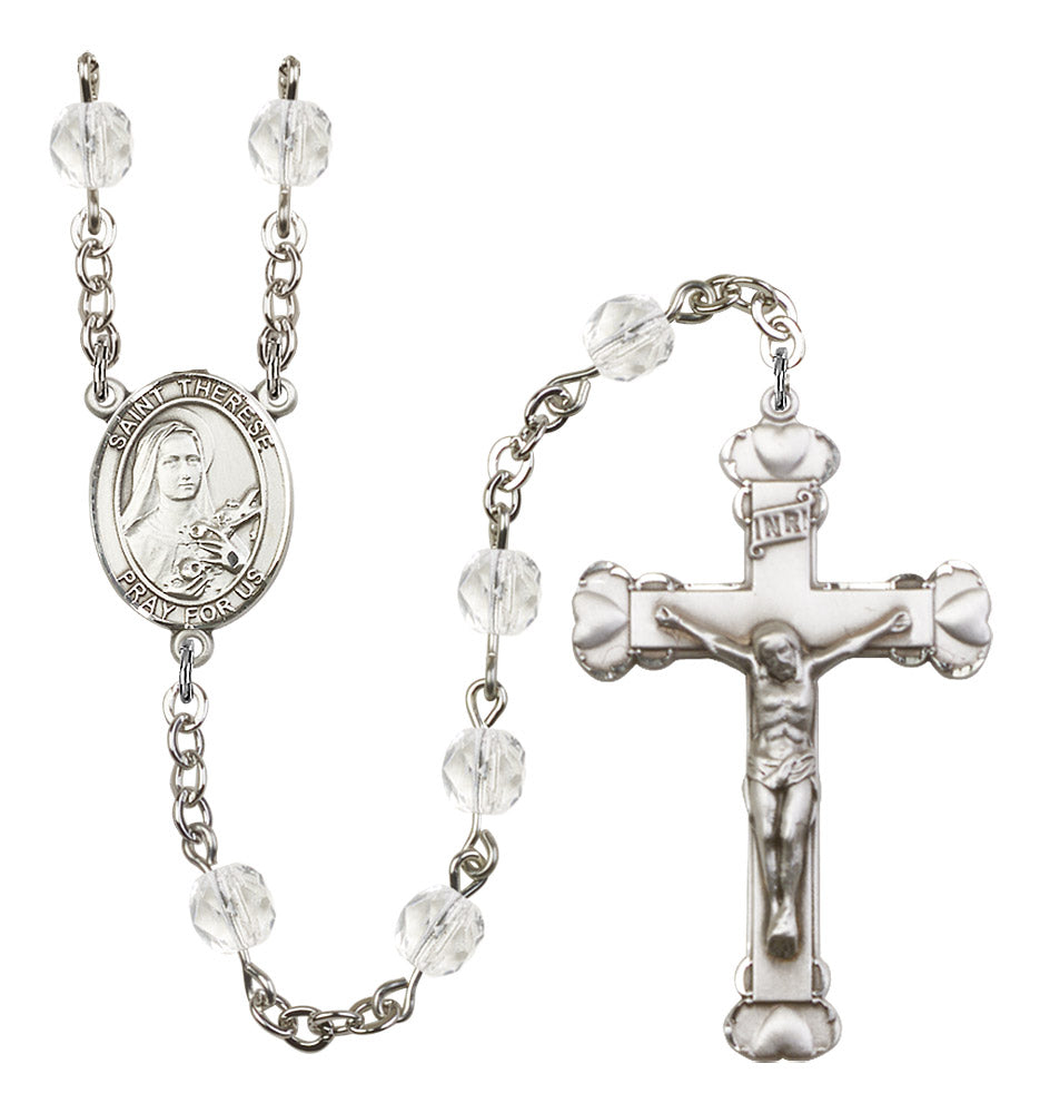 St. Therese of Lisieux Rosary - 6MM Fire Polished Beads (8210SS)