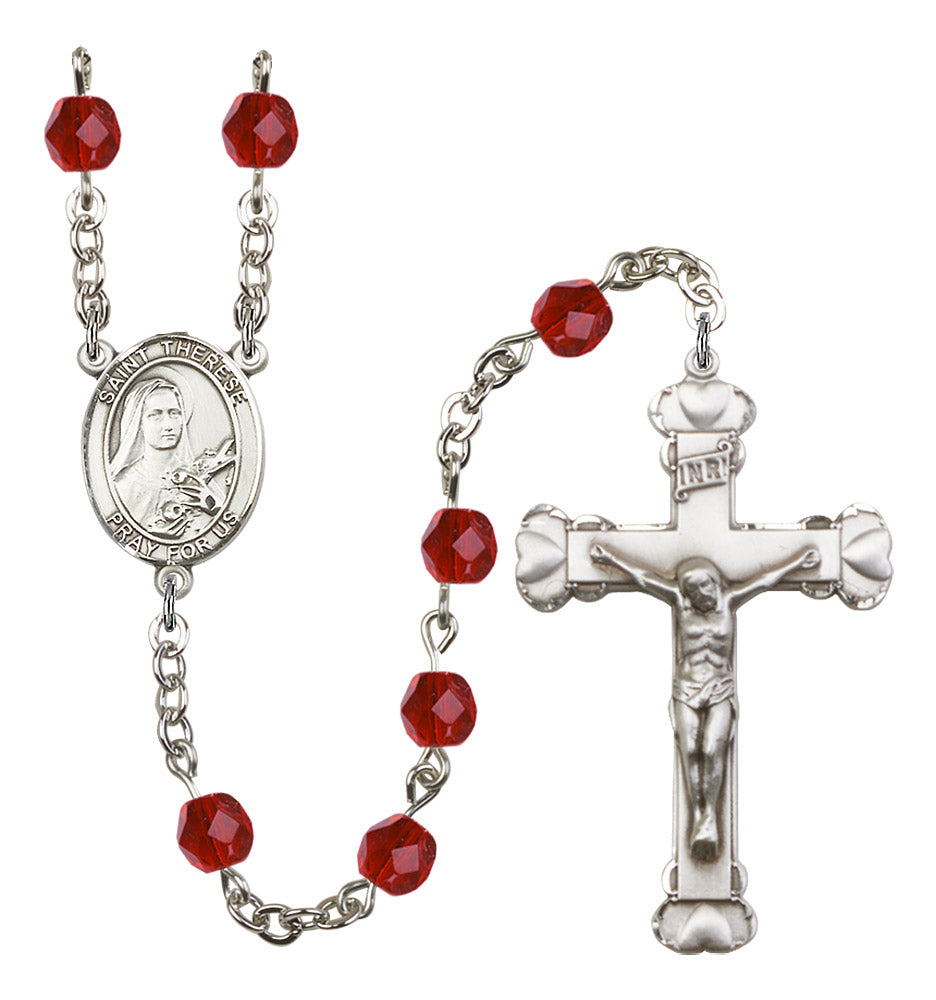 St. Therese of Lisieux Rosary - 6MM Fire Polished Beads (8210SS)