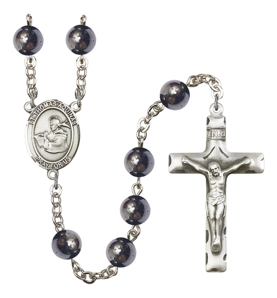 St. Thomas Aquinas Rosary - 6 Bead Options (8108SS)