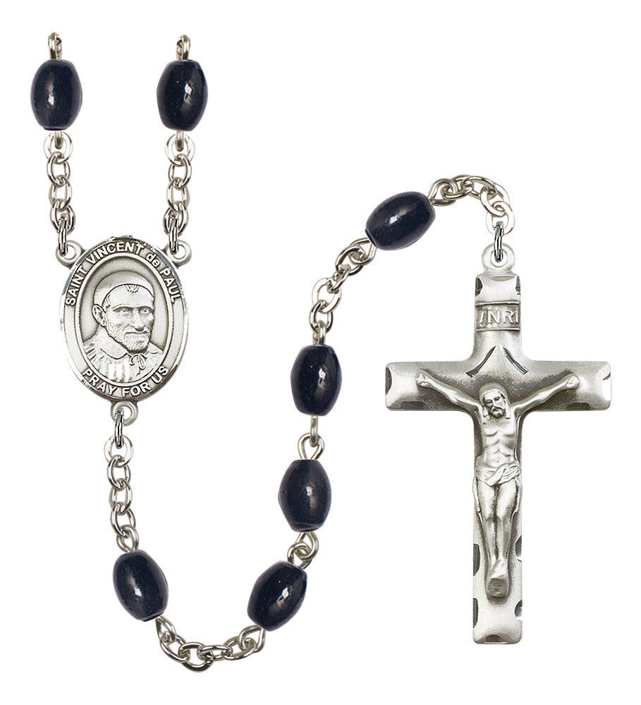St. Vincent De Paul Rosary - 6 Bead Options (8134SS)