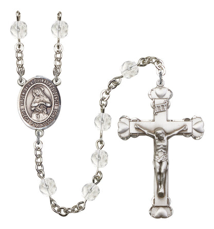 Virgen De La Divina Providencia Rosary - 6MM Fire Polished Beads (8087SPSS)