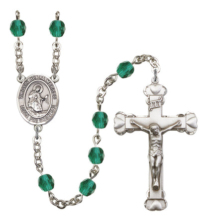 Virgen De La Merced Rosary - 6MM Fire Polished Beads (8289SPSS)