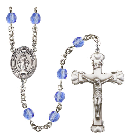 Virgen Milagrosa Rosary - 6MM Fire Polished Beads (8078SPSS)