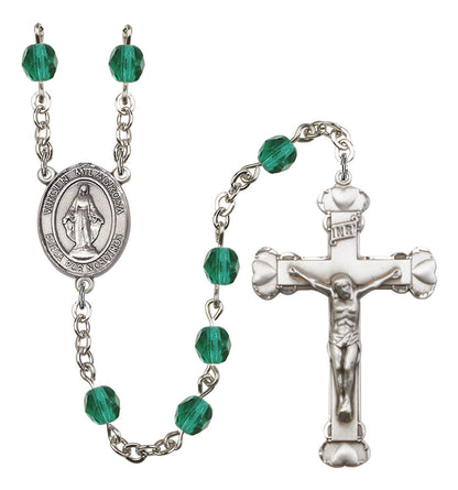 Virgen Milagrosa Rosary - 6MM Fire Polished Beads (8078SPSS)