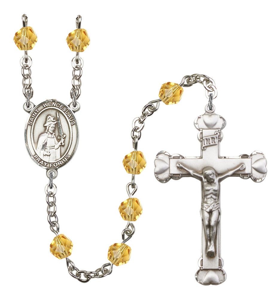 St. Wenceslaus Rosary - 6MM Fire Polished Beads (8273SS)