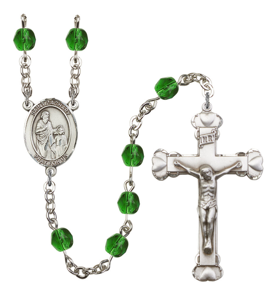 St. Zachary Rosary - 6MM Fire Polished Beads (8116SS)