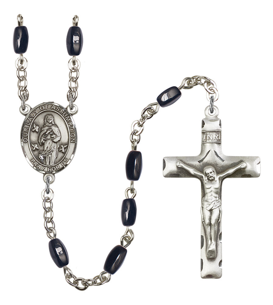 Our Lady of Assumption Rosary - 6 Bead Options (8388SS)