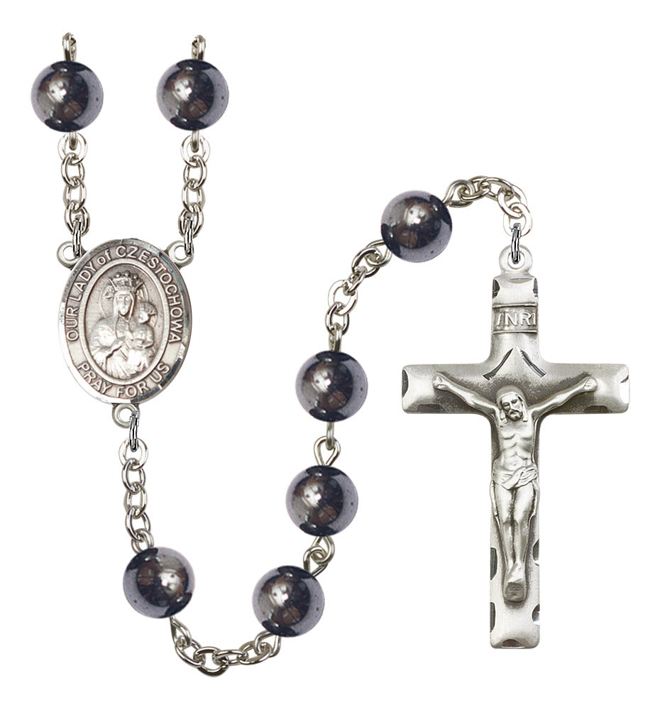 Our Lady of Czestochowa Rosary - 6 Bead Options (8421SS)