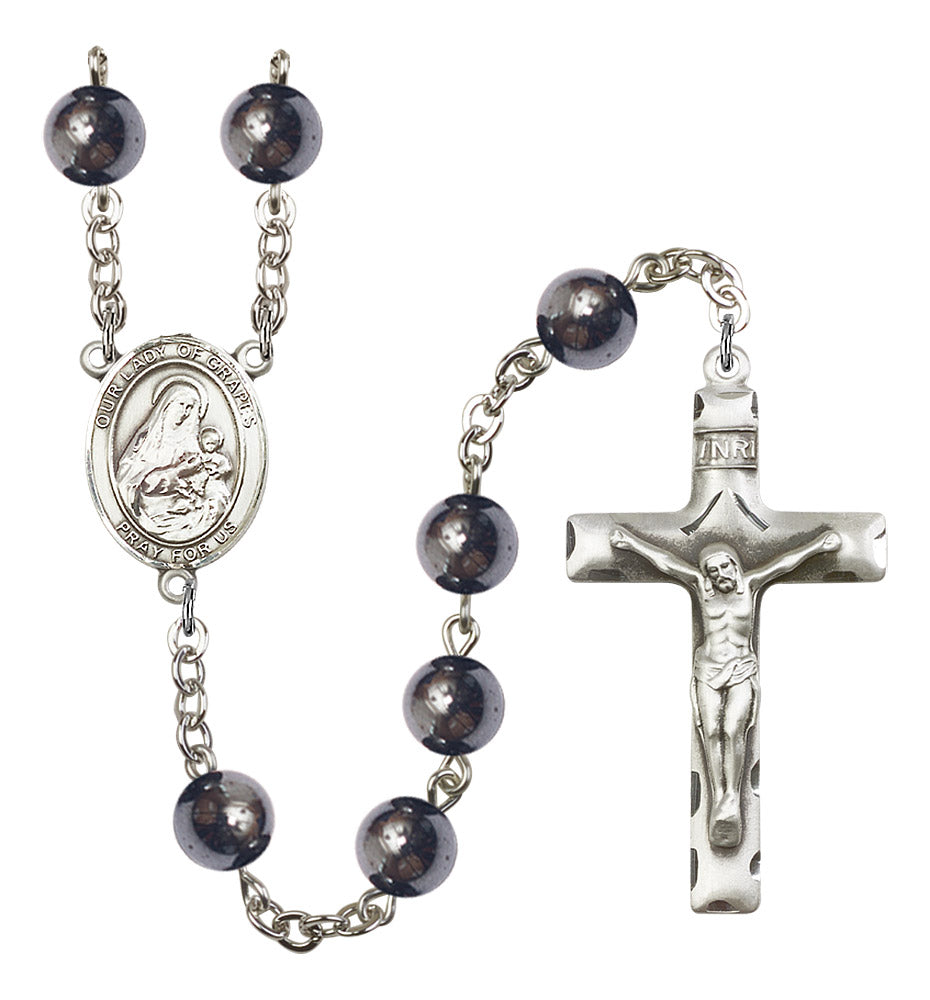 Our Lady of Grapes Rosary - 6 Bead Options (8347SS)