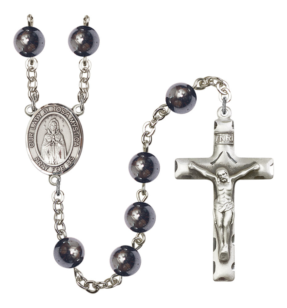Our Lady of Rosa Mystica Rosary - 6 Bead Options (8413SS)