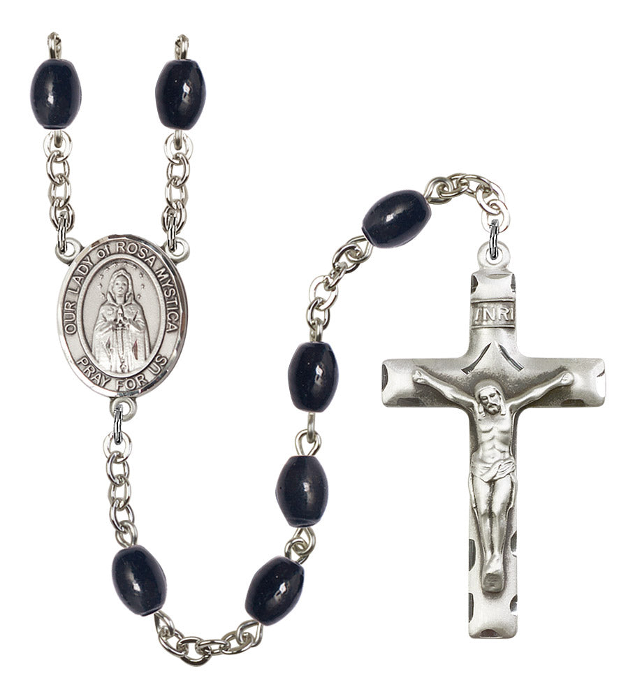 Our Lady of Rosa Mystica Rosary - 6 Bead Options (8413SS)