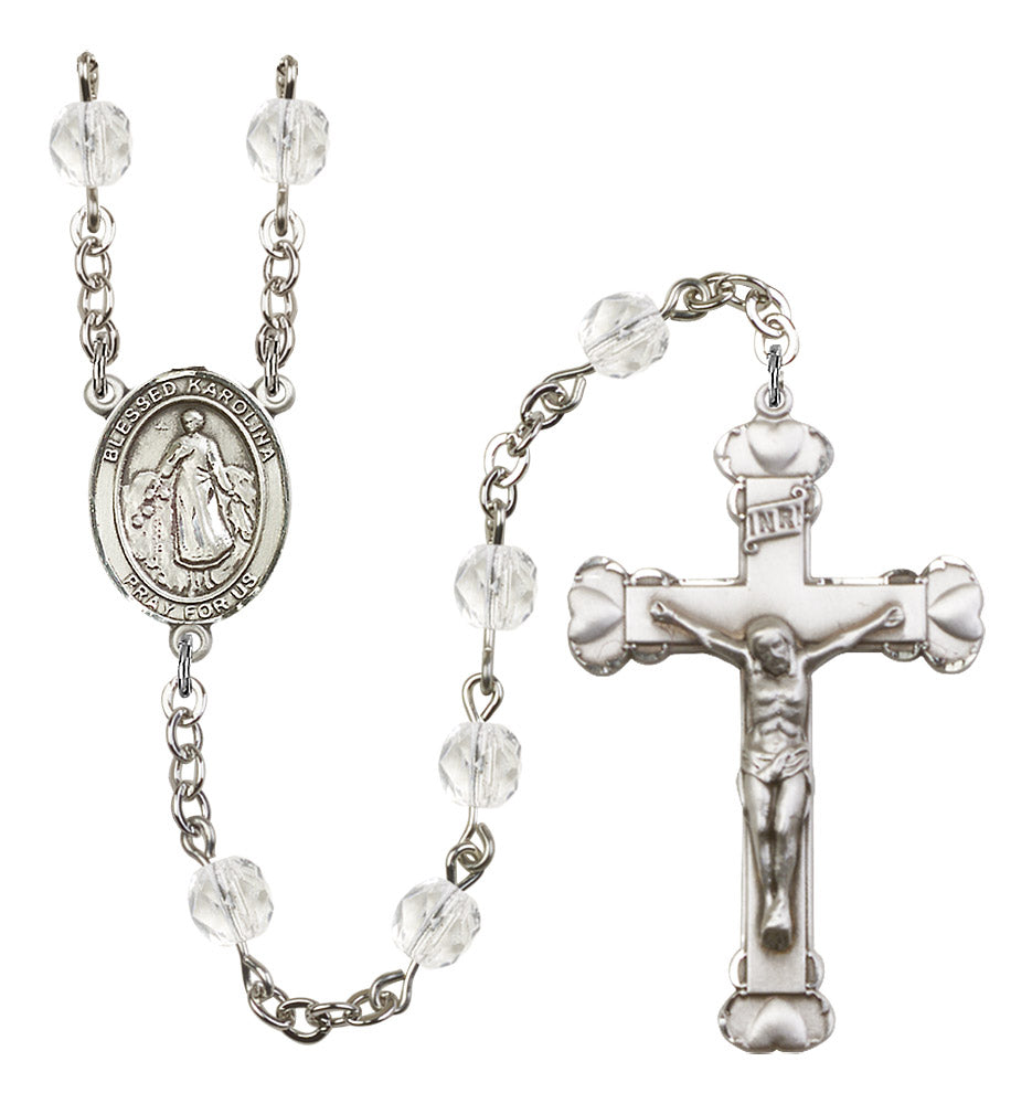 Blessed Karolina Kozkowna Rosary - 6MM Fire Polished Beads (8283SS)