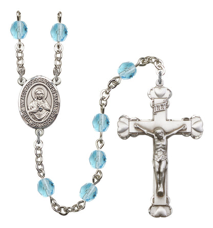Corazon Inmaculado De Maria Rosary - 6MM Fire Polished Beads (8337SPSS)