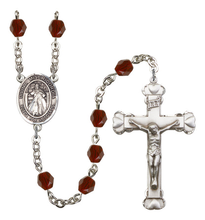 Divina Misericordia Rosary - 6MM Fire Polished Beads (8366SPSS)