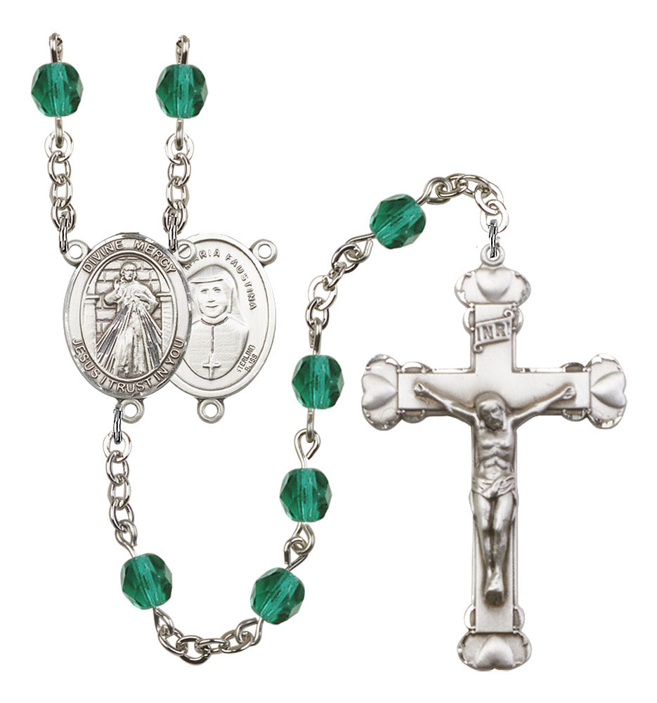 Divine Mercy Rosary - 6MM Fire Polished Beads (8366SS)