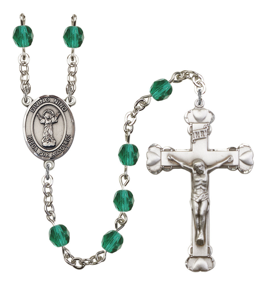 Divino Nino Rosary - 6MM Fire Polished Beads (8443SPSS)