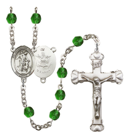 Guardian Angel / Army Rosary - 6MM Fire Polished Beads (8118S2)