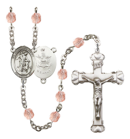 Guardian Angel / Army Rosary - 6MM Fire Polished Beads (8118S2)
