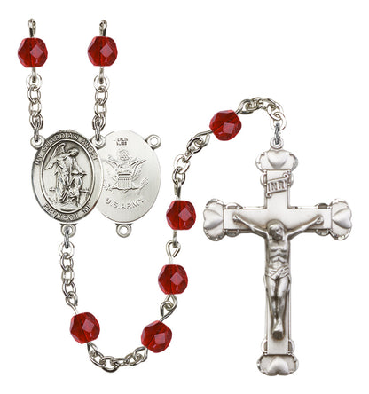 Guardian Angel / Army Rosary - 6MM Fire Polished Beads (8118S2)