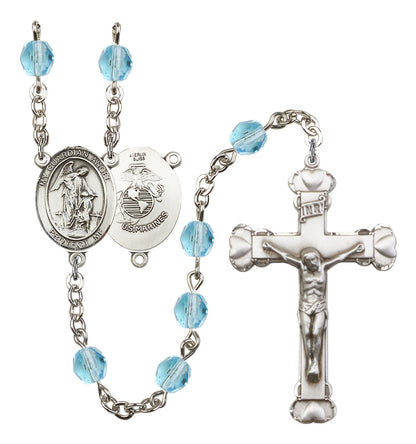 Guardian Angel / Marine Corp Rosary - 6MM Fire Polished Beads (8118S4)