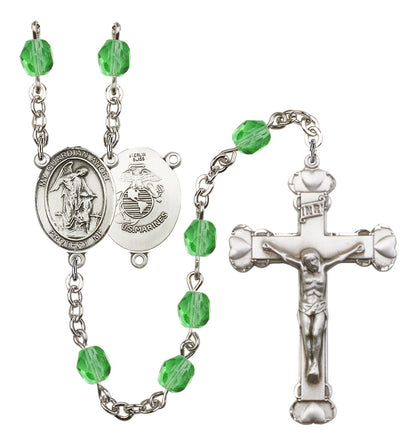 Guardian Angel / Marine Corp Rosary - 6MM Fire Polished Beads (8118S4)