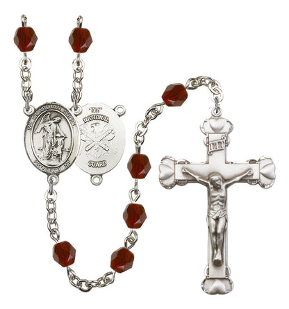 Guardian Angel / National Guard Rosary - 6MM Fire Polished Beads (8118S5)