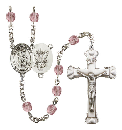 Guardian Angel / Navy Rosary - 6MM Fire Polished Beads (8118S6)