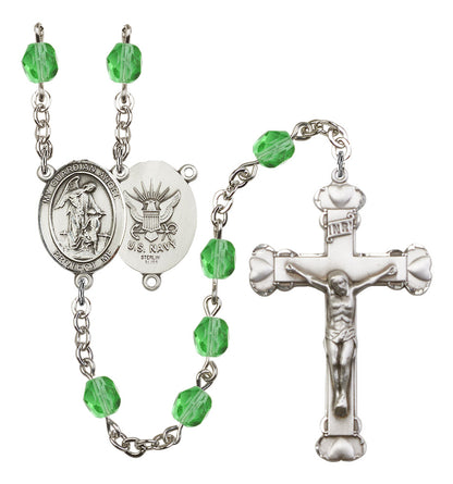 Guardian Angel / Navy Rosary - 6MM Fire Polished Beads (8118S6)