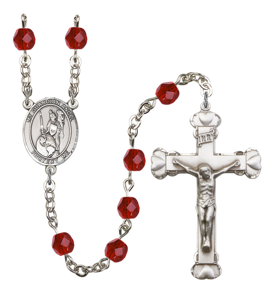 Guardian Angel of The World Rosary - 6MM Fire Polished Beads (8441SS)