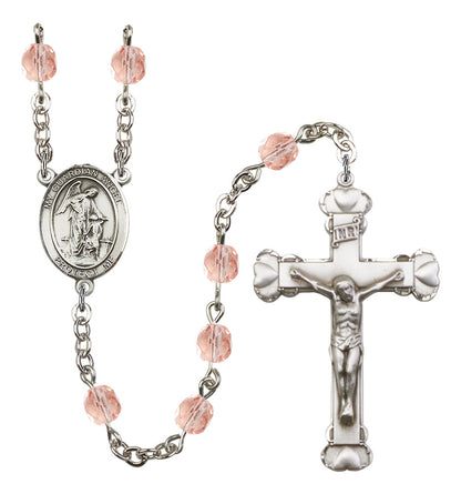 Guardian Angel with Child Rosary - 6MM Fire Polished Beads (8118SS)