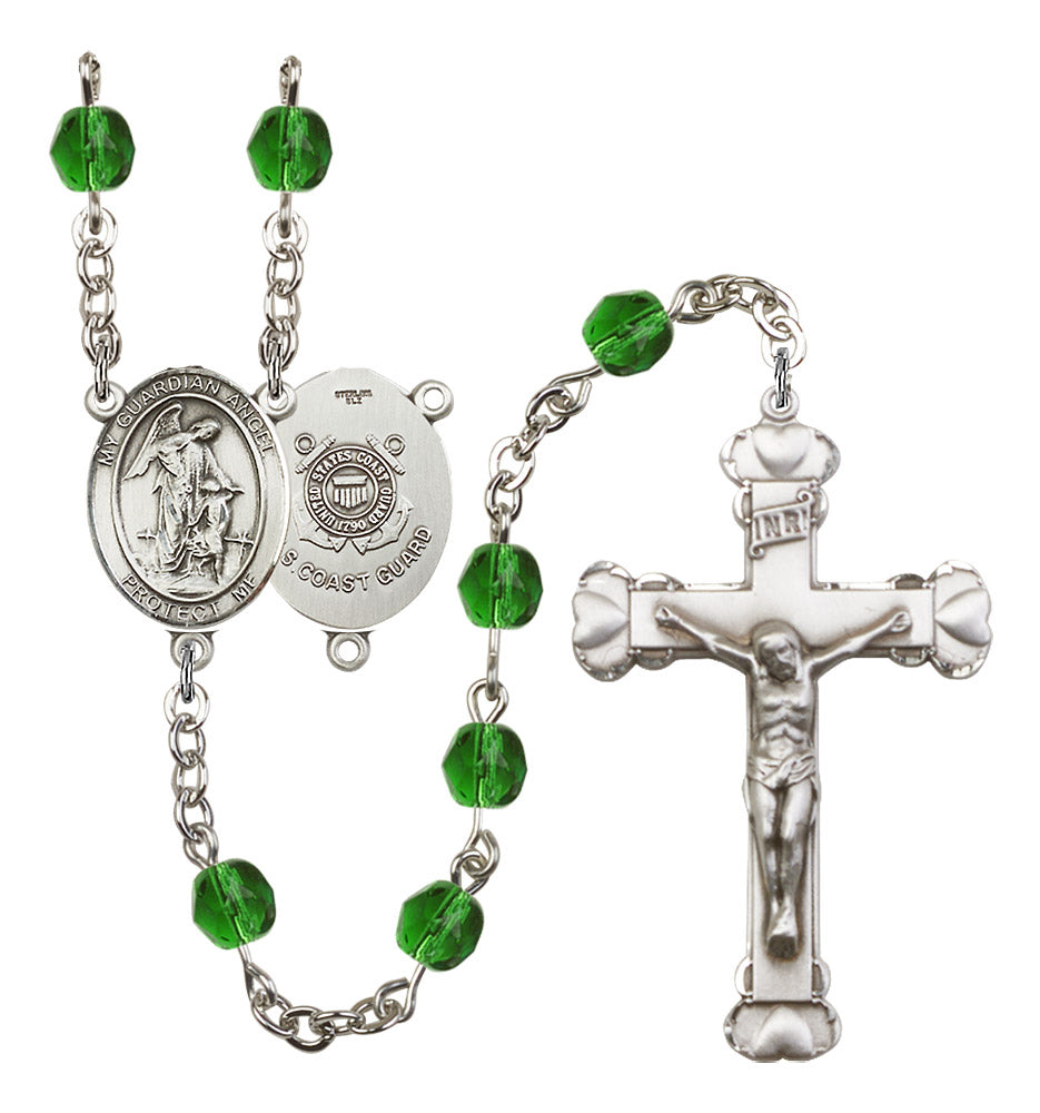 Guardian Angel/Coast Guard Rosary - 6MM Fire Polished Beads (8118S3)